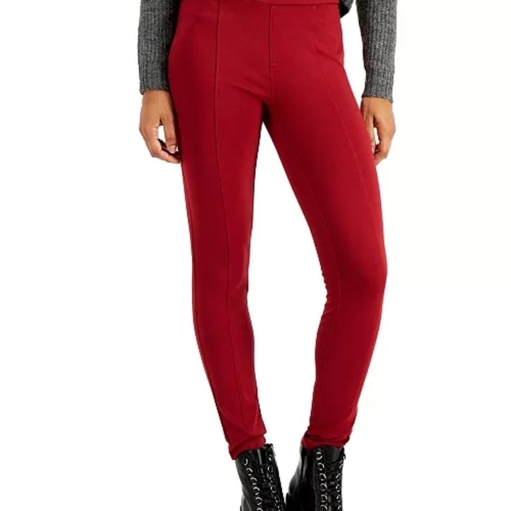 NEW WITH TAGS Front-Seam Knit Ponte Pull-On Pants Style & Co. Women's  Red XXL